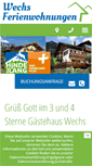 Mobile Screenshot of ferienwohnungen-wechs.de